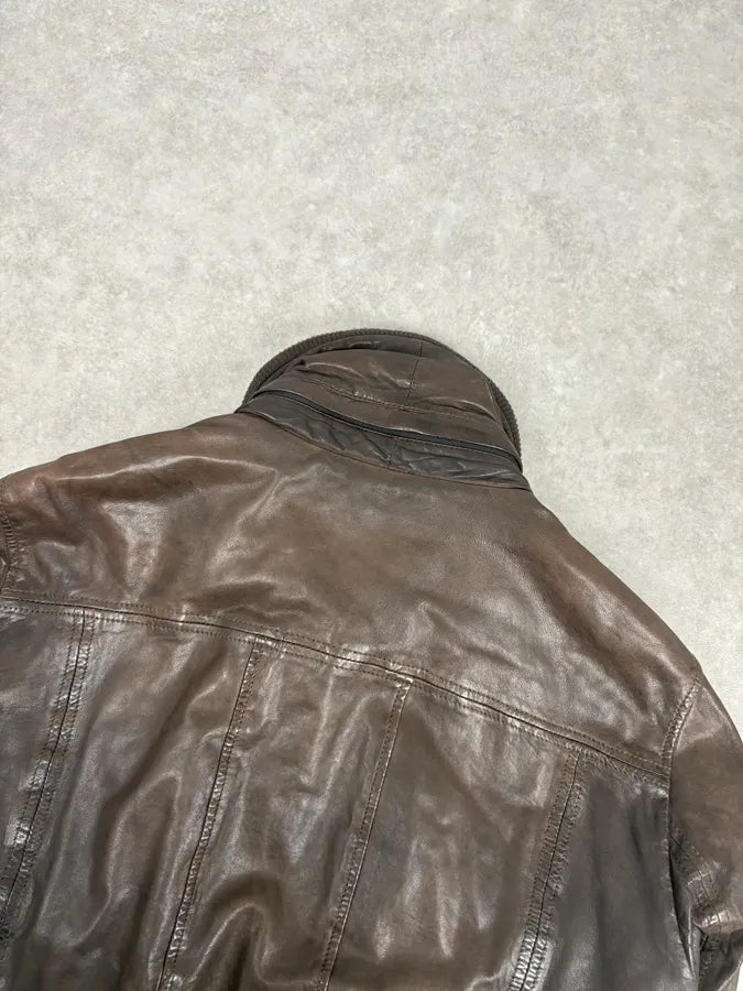 2000s Dolce & Gabbana Brown Premium Biker Leather Jacket hyoiriE 7