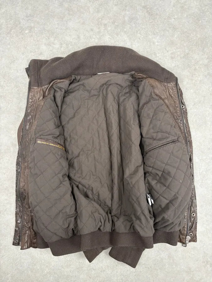 2000s Dolce & Gabbana Brown Premium Biker Leather Jacket hyoiriE 9