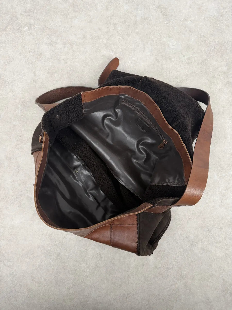 2000s Dolce & Gabbana Brown Premium Leather Bag wRqTNMK 4