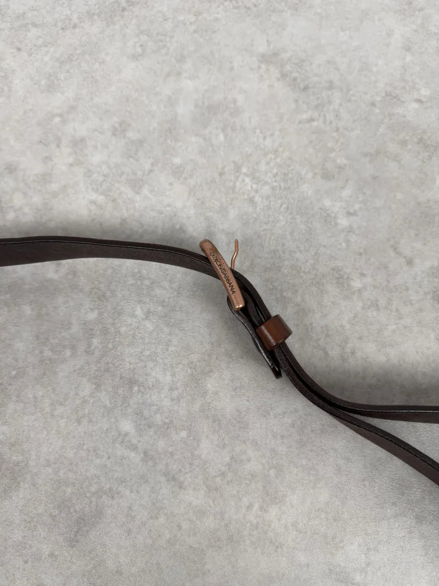 2000s Dolce & Gabbana Brown Premium Leather Bag wRqTNMK 7