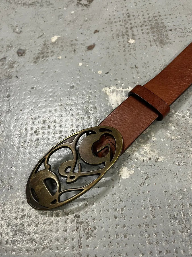 SS2004 Dolce & Gabbana Brown Premium Leather Belt hNHnKZT 5