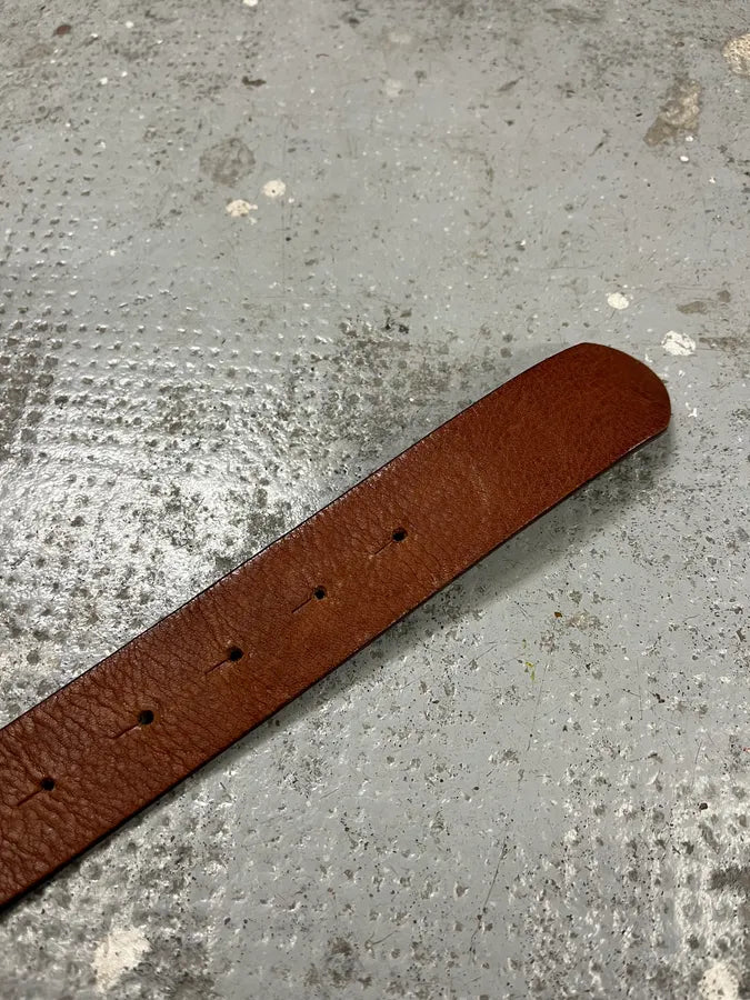 SS2004 Dolce & Gabbana Brown Premium Leather Belt hNHnKZT 6