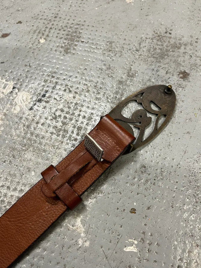 SS2004 Dolce & Gabbana Brown Premium Leather Belt hNHnKZT 7