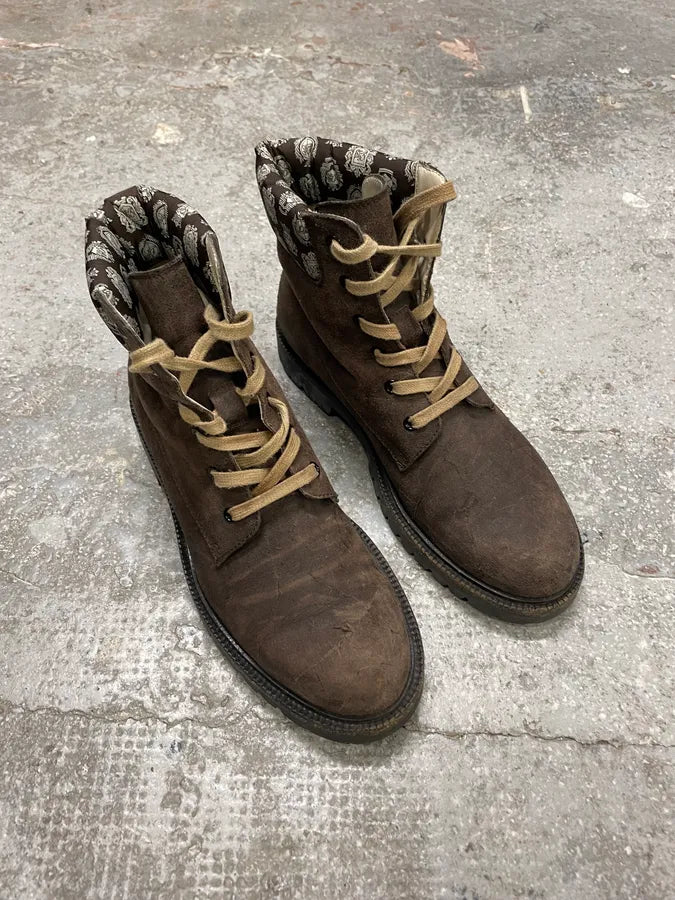 2000s Dolce & Gabbana Brown Premium Leather Boots (42eu/us8.5) 3