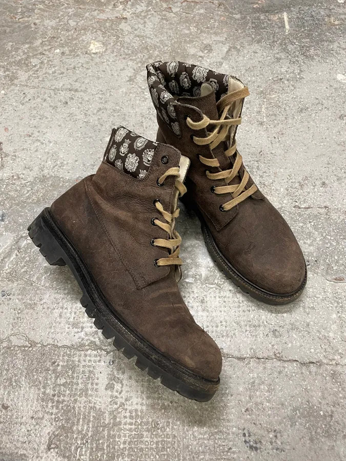 2000s Dolce & Gabbana Brown Premium Leather Boots zLDSrAr 4
