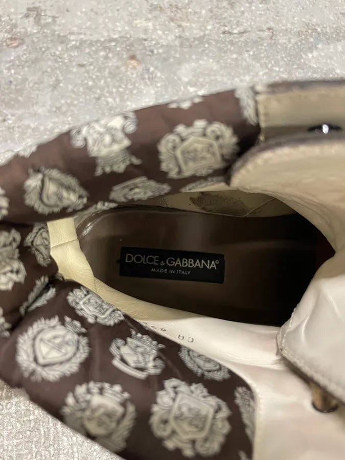 2000s Dolce & Gabbana Brown Premium Leather Boots zLDSrAr 9