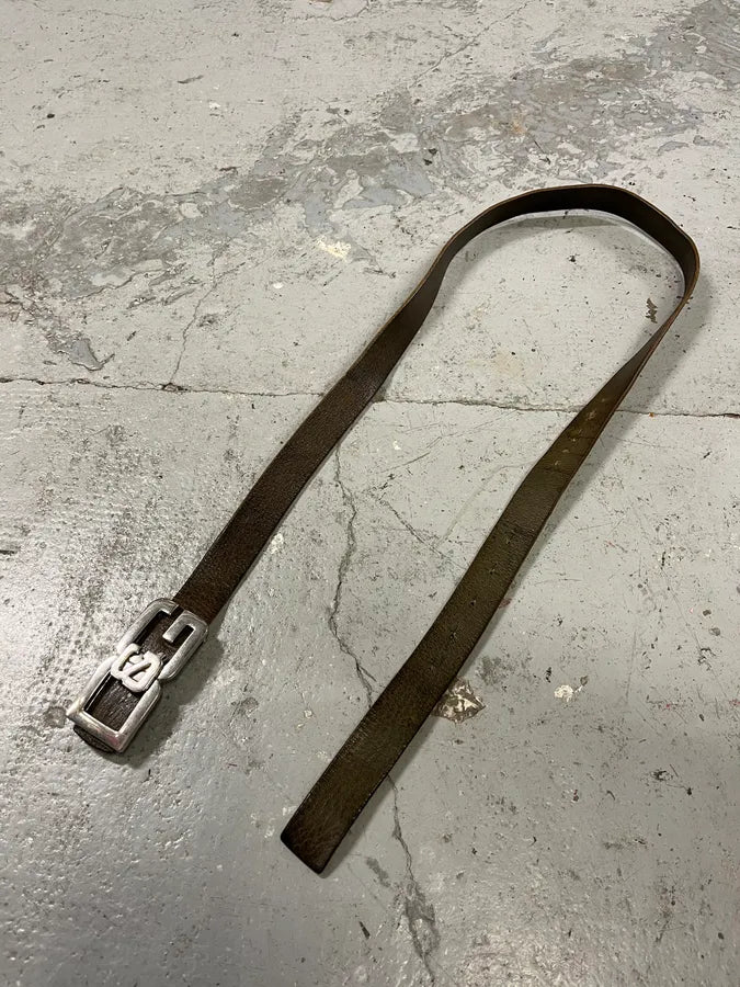 2000s Dolce & Gabbana Brown Propaganda Italian Leather Belt (OS) AKgBXrh 3