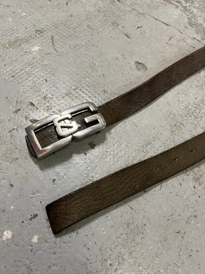 2000s Dolce & Gabbana Brown Propaganda Italian Leather Belt (OS) AKgBXrh 4