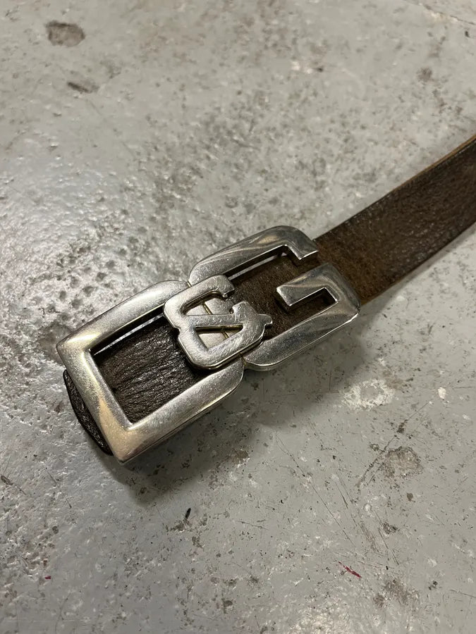 2000s Dolce & Gabbana Brown Propaganda Italian Leather Belt (OS) AKgBXrh 5