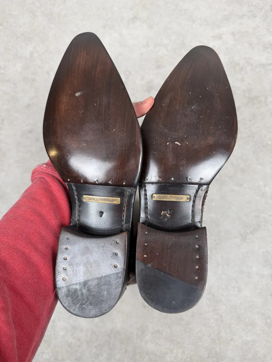 2000s Dolce & Gabbana Brown Python Leather Ankle Boots DNQEdeF 6