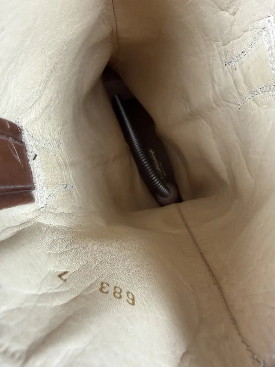 2000s Dolce & Gabbana Brown Python Leather Ankle Boots DNQEdeF 7