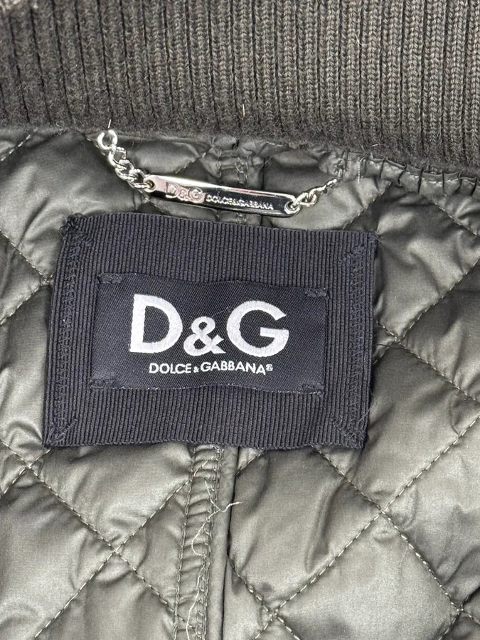 2000s Dolce & Gabbana Brown Quilted Fur Hooded Jacket ojMyqst 8
