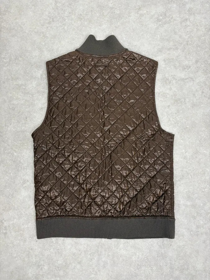 2000s Dolce & Gabbana Brown Quilted Puffer Vest Jacket GtdqAzF 5