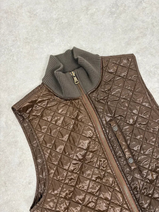 2000s Dolce & Gabbana Brown Quilted Puffer Vest Jacket GtdqAzF 4