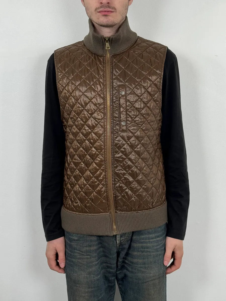2000s Dolce & Gabbana Brown Quilted Puffer Vest Jacket GtdqAzF 1