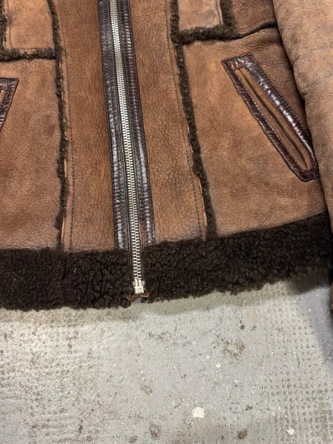 2000s Dolce & Gabbana Brown Shealing Jacket FzAwnXh 9