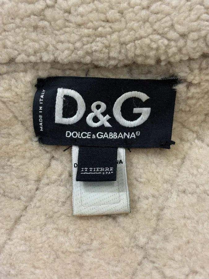 2000s Dolce & Gabbana Brown Shearling Hybrid Jacket uYPGehn 6