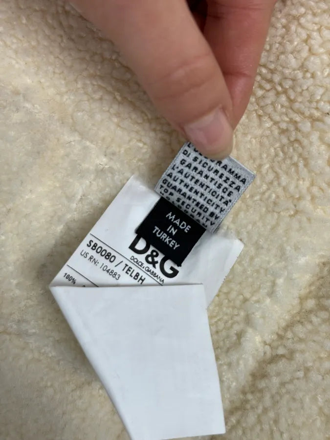 2000s Dolce & Gabbana Brown Shearling Jacket mdZuvrk 11