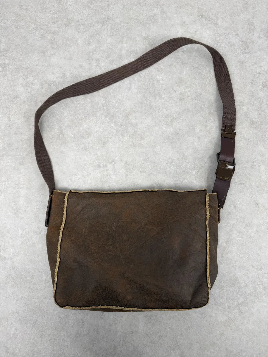 2000s Dolce & Gabbana Brown Shearling Leather Shoulder Bag lgVElkC 5