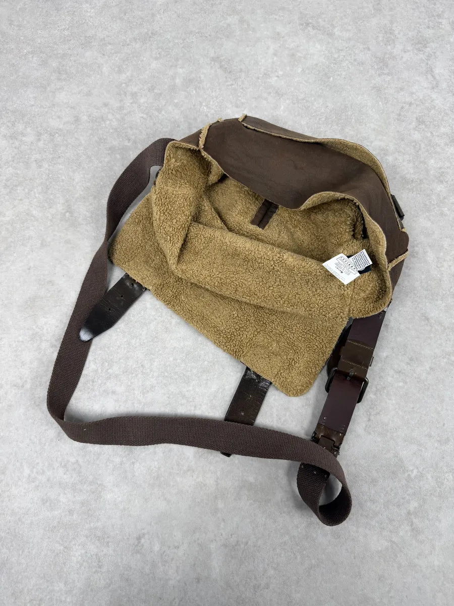 2000s Dolce & Gabbana Brown Shearling Leather Shoulder Bag lgVElkC 6