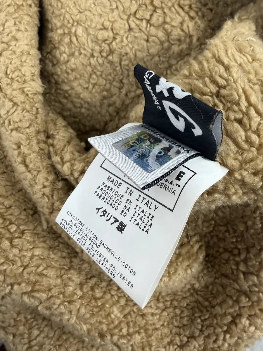 2000s Dolce & Gabbana Brown Shearling Leather Shoulder Bag lgVElkC 7