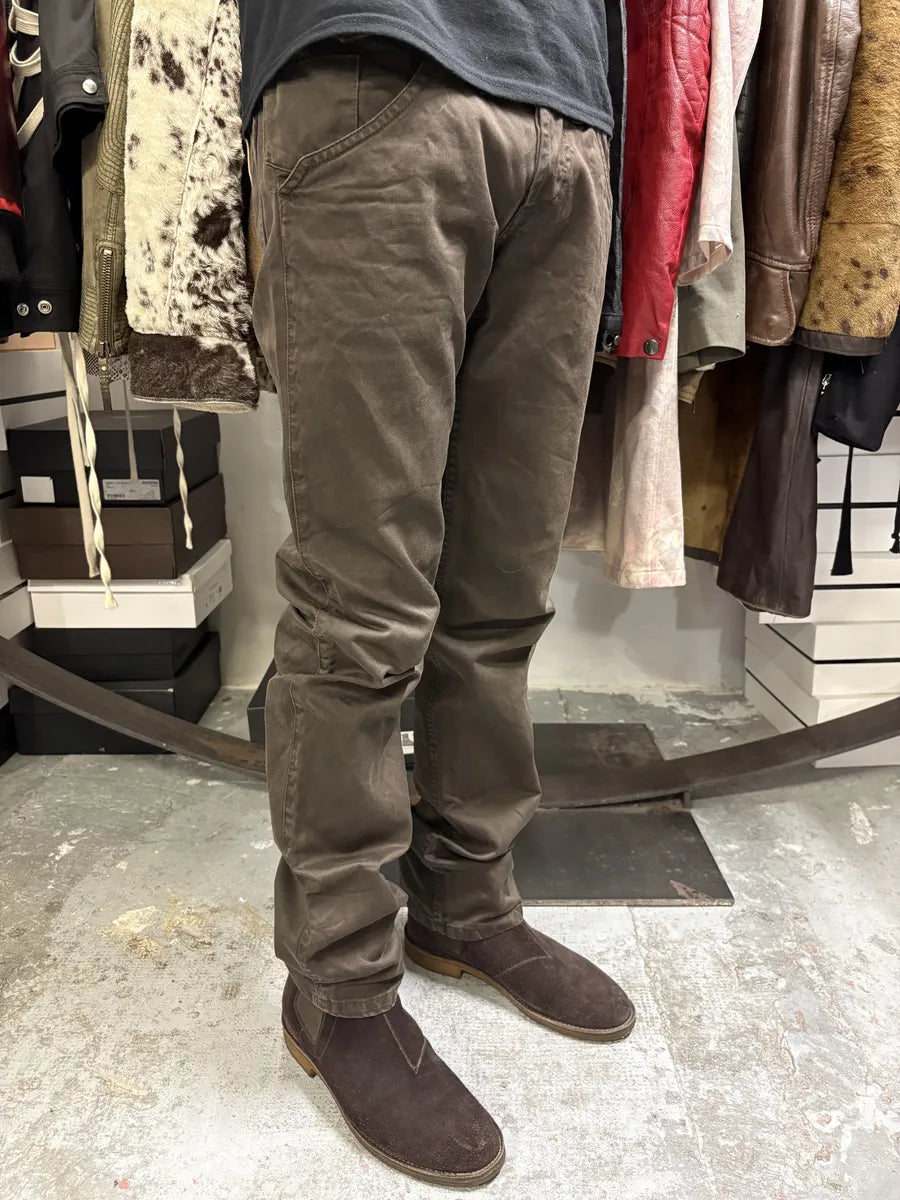 2000s Dolce & Gabbana Brown Straight Pants FBmjUsG 1