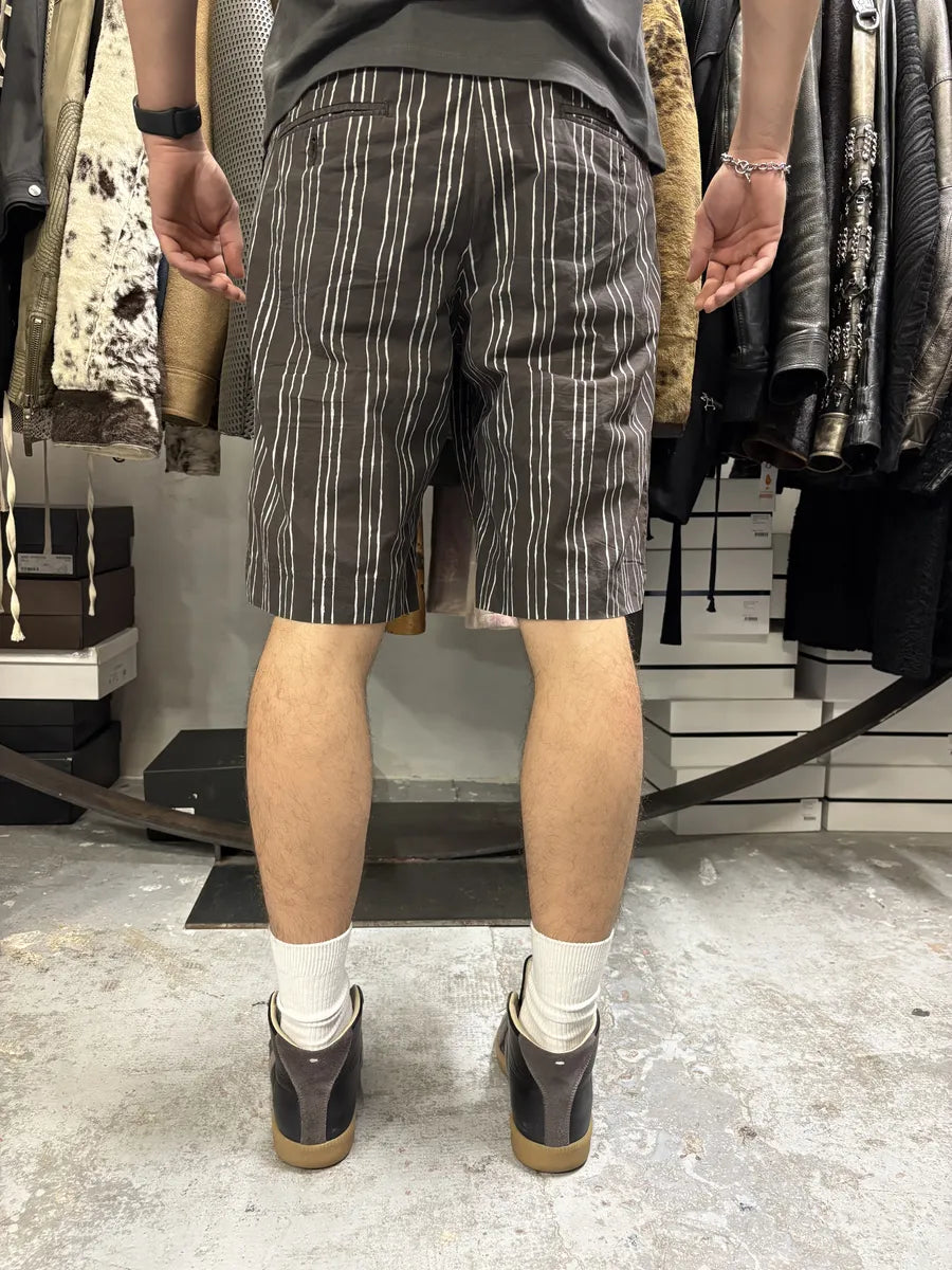 2000s Dolce & Gabbana Brown Striped Shorts WmXAwdv 2