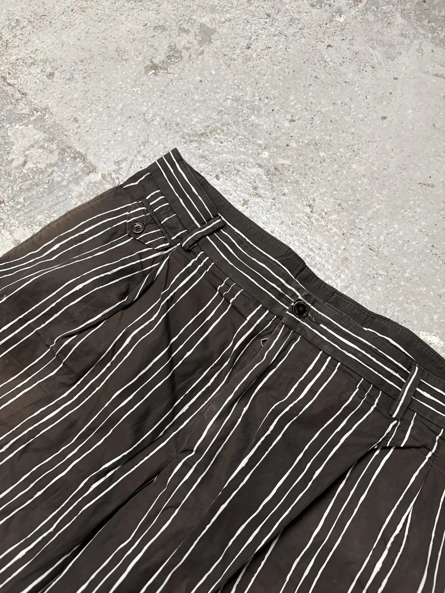 2000s Dolce & Gabbana Brown Striped Shorts WmXAwdv 8