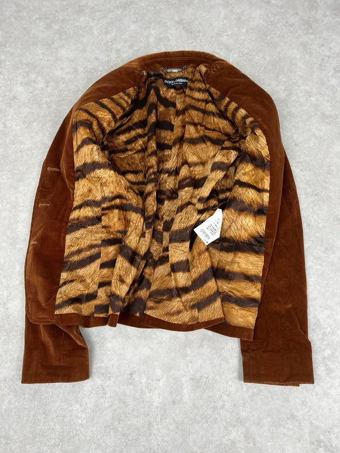 2000s Dolce & Gabbana Brown Velvet Jacket BpiDCHE 7