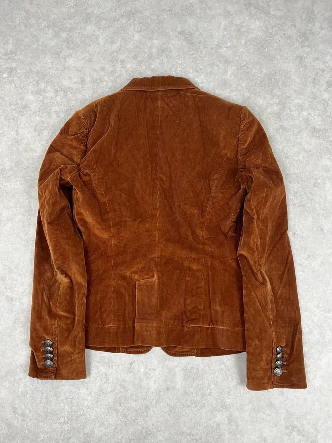 2000s Dolce & Gabbana Brown Velvet Jacket BpiDCHE 5