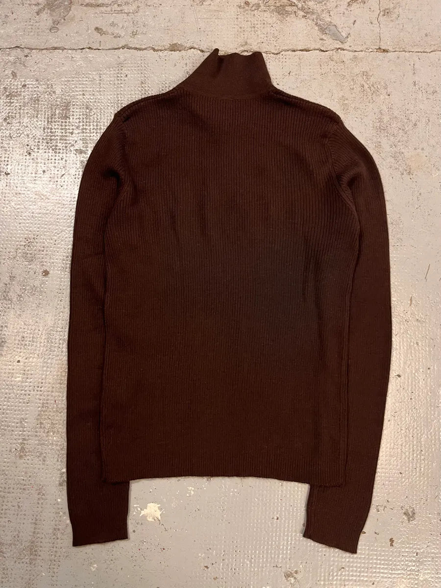 2000s Dolce & Gabbana Brown Wool Polo Longsleeves ZMAJxft 6