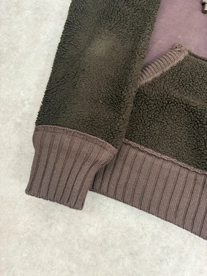 AW2008 Dolce & Gabbana Brown Wool Sherpa Lined Hoodie yaKACmk 7