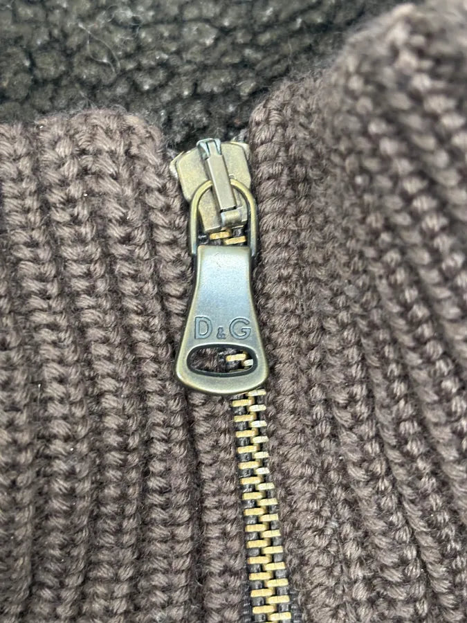 AW2008 Dolce & Gabbana Brown Wool Sherpa Lined Hoodie yaKACmk 8
