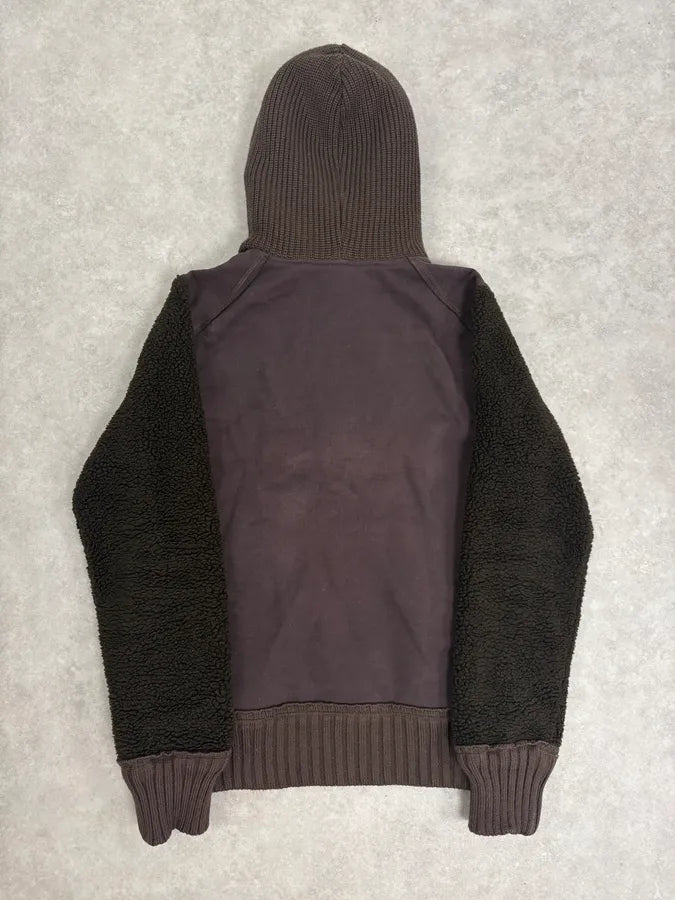 AW2008 Dolce & Gabbana Brown Wool Sherpa Lined Hoodie yaKACmk 5