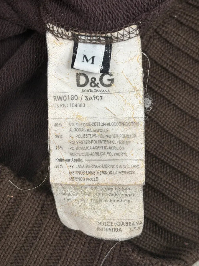AW2008 Dolce & Gabbana Brown Wool Sherpa Lined Hoodie yaKACmk 11