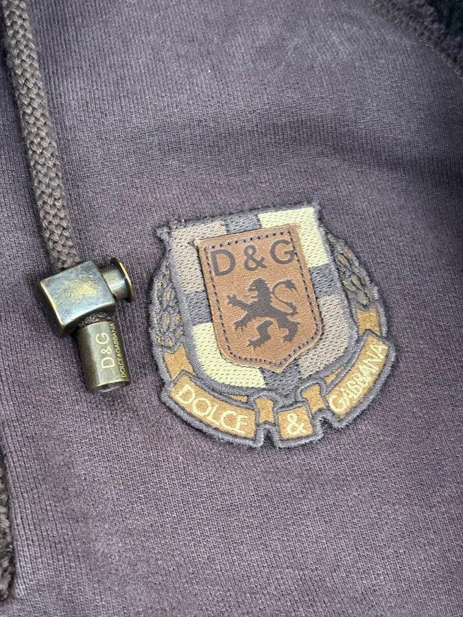 AW2008 Dolce & Gabbana Brown Wool Sherpa Lined Hoodie yaKACmk 9