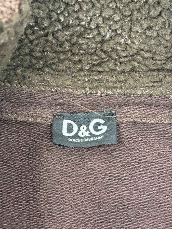 AW2008 Dolce & Gabbana Brown Wool Sherpa Lined Hoodie yaKACmk 10