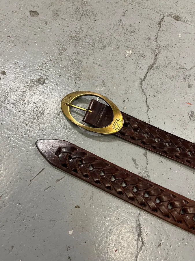2000s Dolce & Gabbana Brown Woven Leather Belt cNAsLZU 3