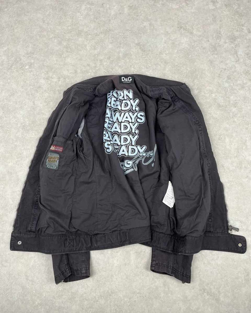 AW2003 Dolce & Gabbana Faded Brown Zip-Up Jacket mHEKURa 5