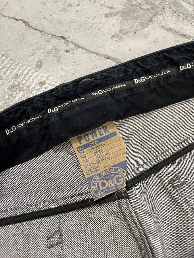 2000s Dolce & Gabbana Brut Dark Grey Jeans kPZKRte 12