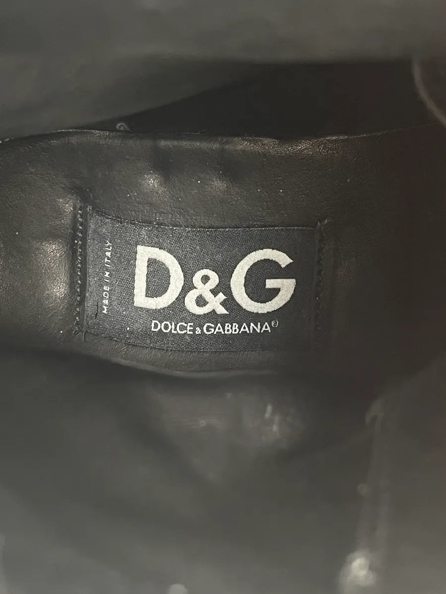 2000s Dolce & Gabbana Buckles Black Leather Boots LVhRydS 9