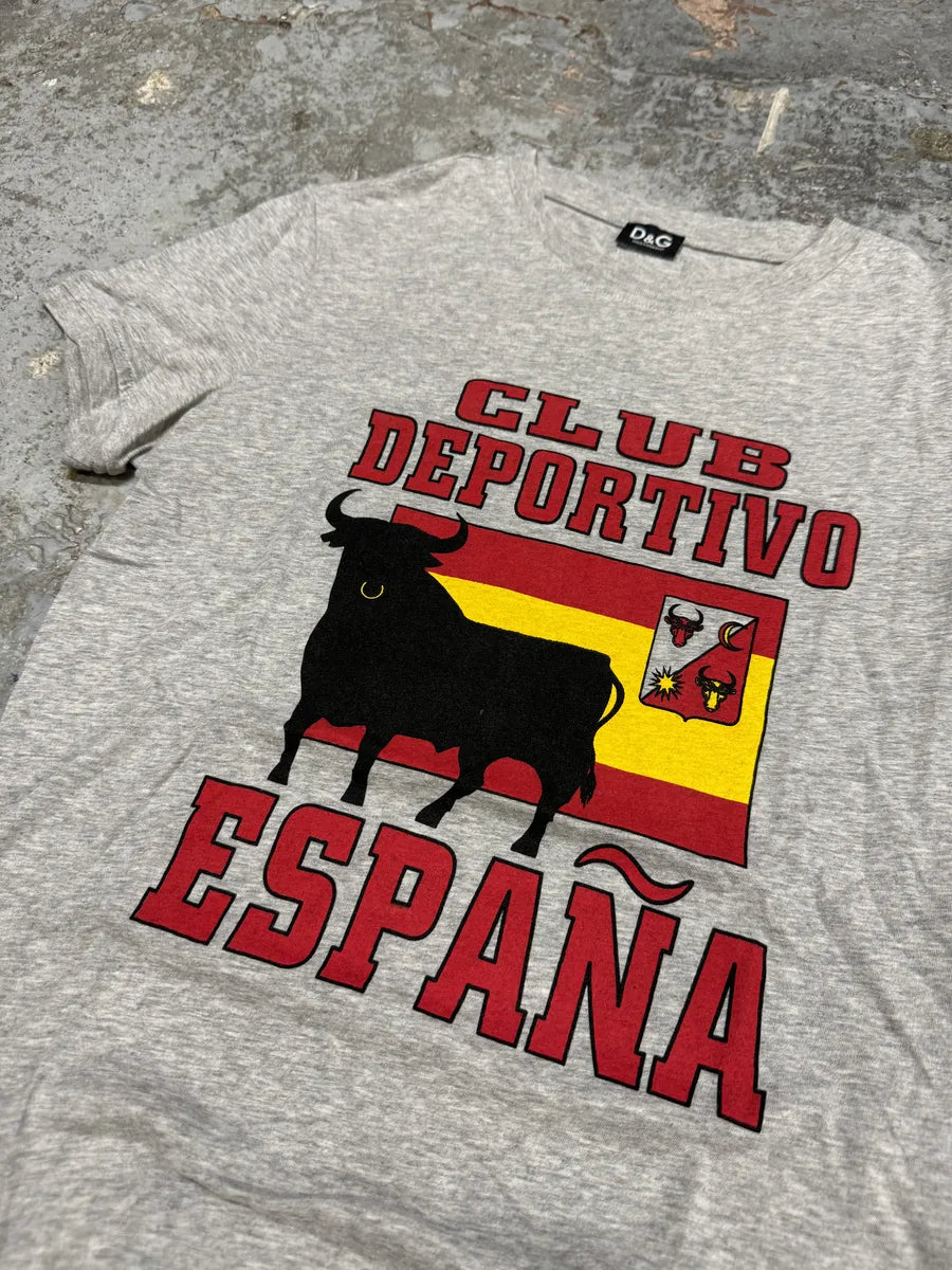 2000s Dolce & Gabbana Bull Espana Grey T-Shirt foGbHJl 3