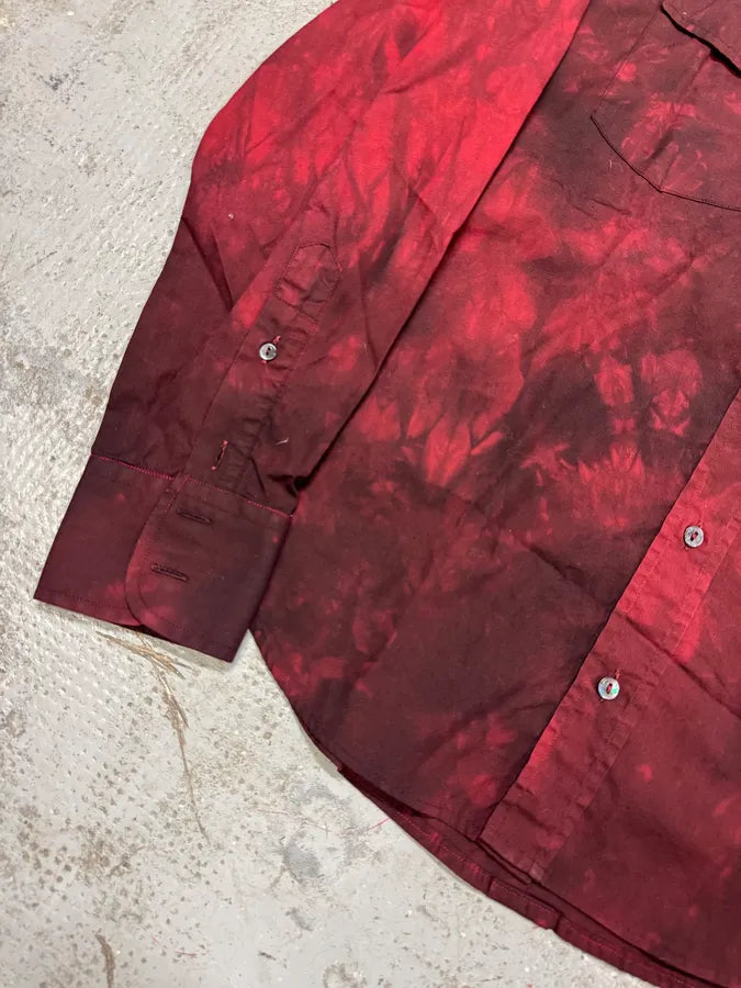 2000s Dolce & Gabbana Burgundy Fire Shirt vTceUxd 3