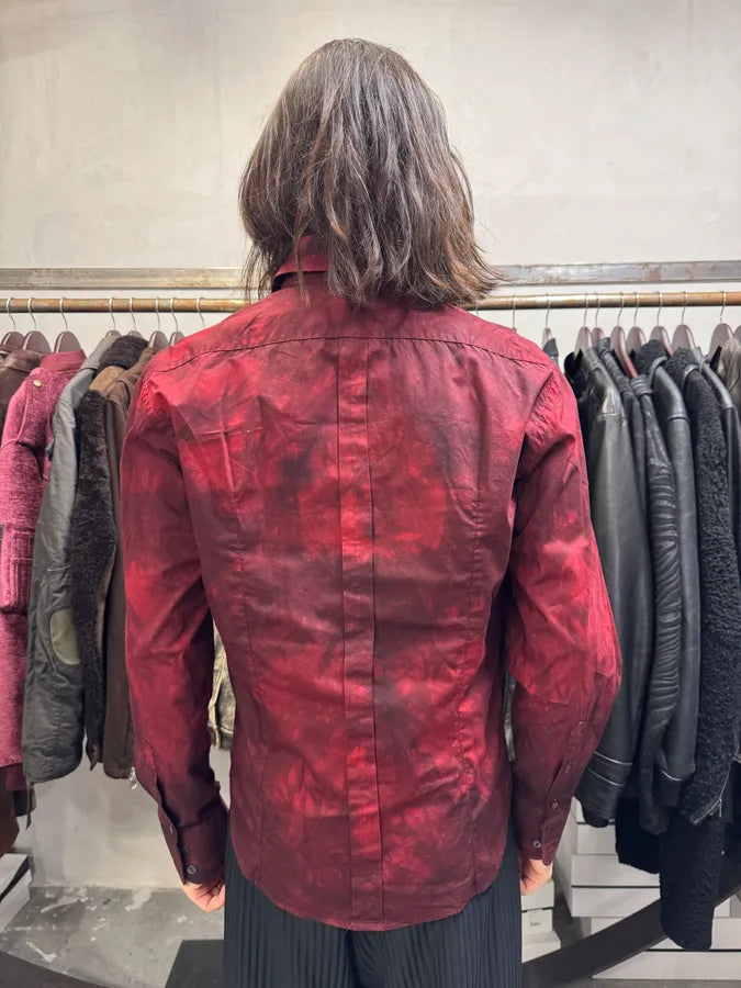 2000s Dolce & Gabbana Burgundy Fire Shirt vTceUxd 5