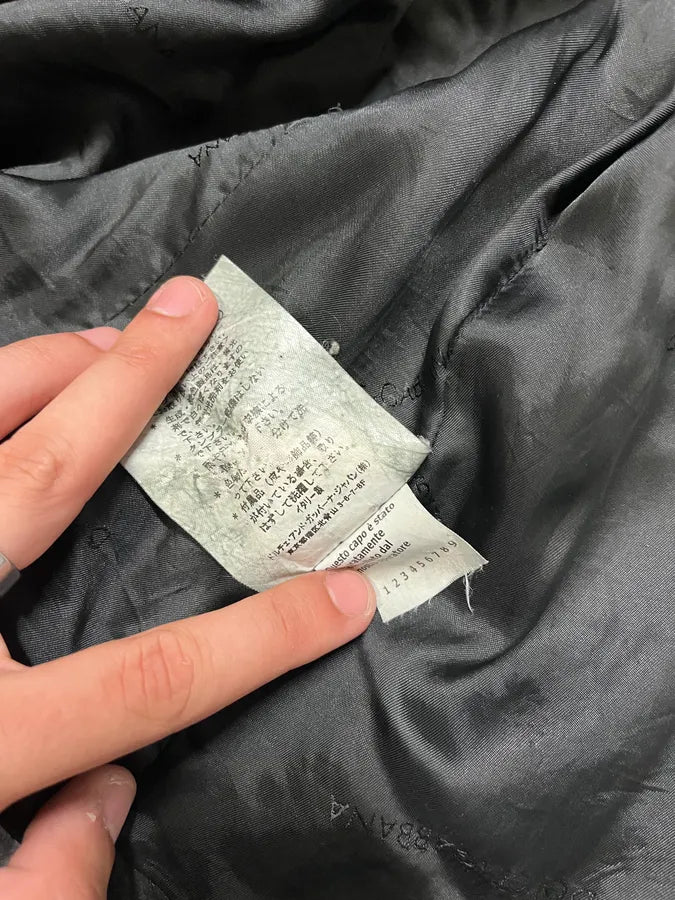 2000s Dolce & Gabbana Buttoned Black Leather Jacket TeSDGbZ 8