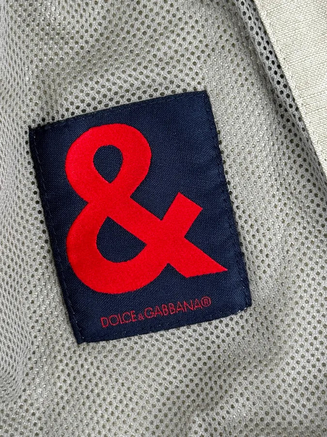 2000s Dolce & Gabbana Buttoned Multi-Pocket Beige Jacket dsxdjIX 11