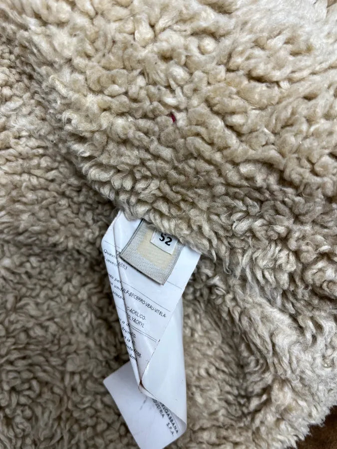 2000s Dolce & Gabbana Camel Beige Aviator Shearling Leather Jacket VAJPHeW 10