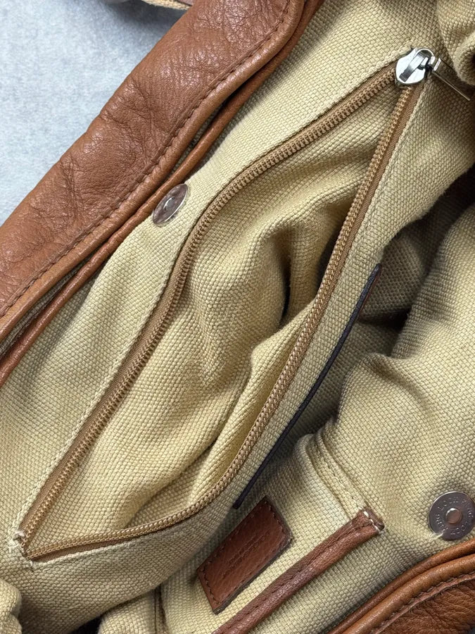 AW2003 Dolce & Gabbana Camel Down Miss Pocket Leather Handle Bag JjxTiYt 15