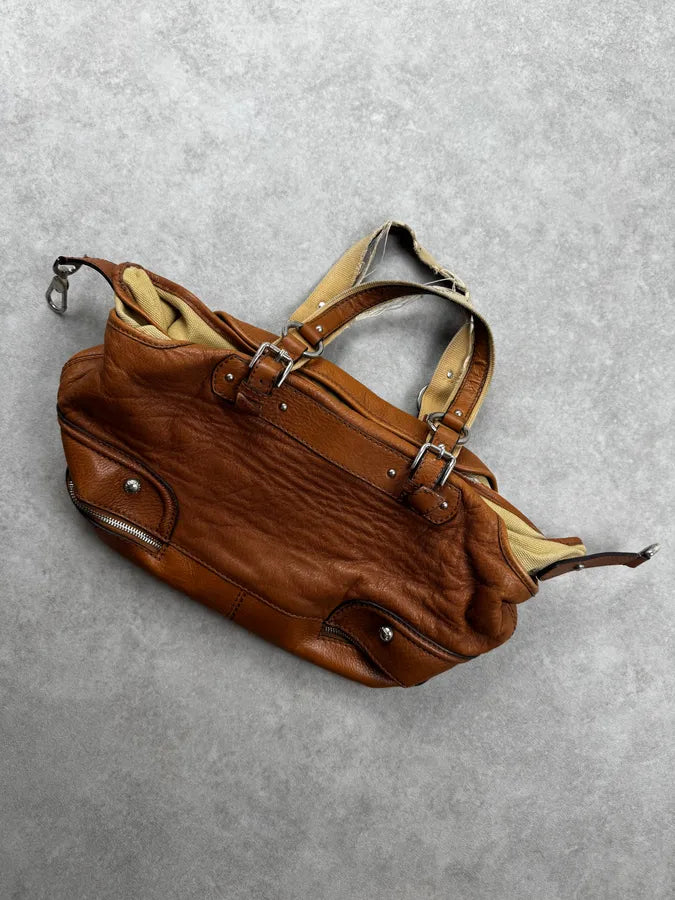 AW2003 Dolce & Gabbana Camel Down Miss Pocket Leather Handle Bag JjxTiYt 11