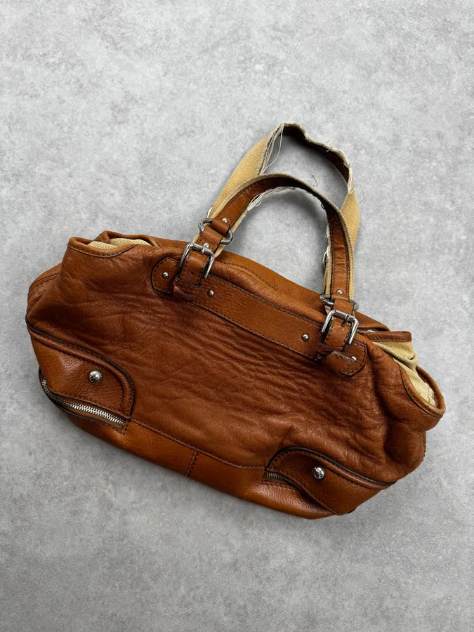 AW2003 Dolce & Gabbana Camel Down Miss Pocket Leather Handle Bag JjxTiYt 7
